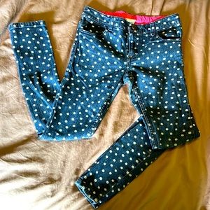 Polka dot junior skinny jeans